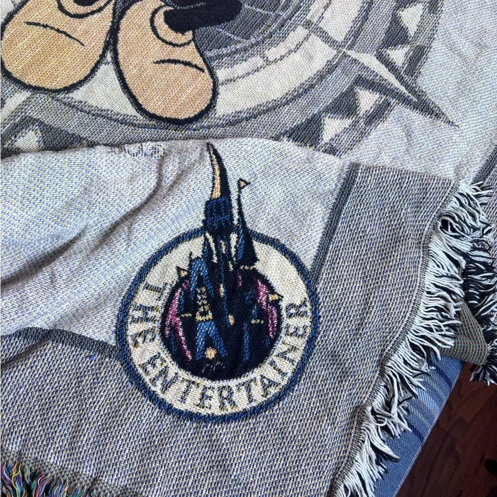 Mickey Mouse Walt Disney 100 Years Of Magic Tapestry Woven Throw Blanket Cotton